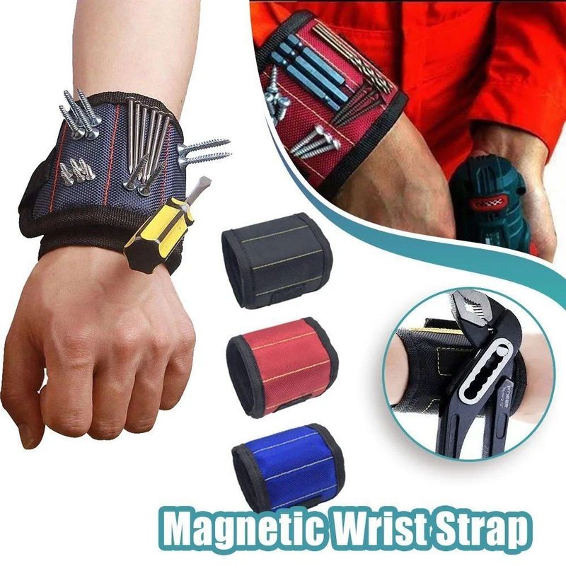                    Portable Magnetic Wristband Tool Kit Strong Magnetic Wristband Tool Strap Telescopic Pickup Tool             