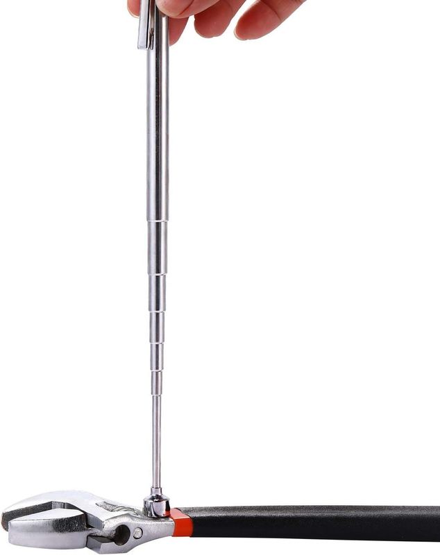 Magnetic Pick-up Tool Telescopic Pick-up Rod and 360-Degree Rotating Inspection Mirror with LED Light