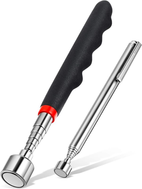 Magnetic Pick-up Tool Telescopic Pick-up Rod and 360-Degree Rotating Inspection Mirror with LED Light