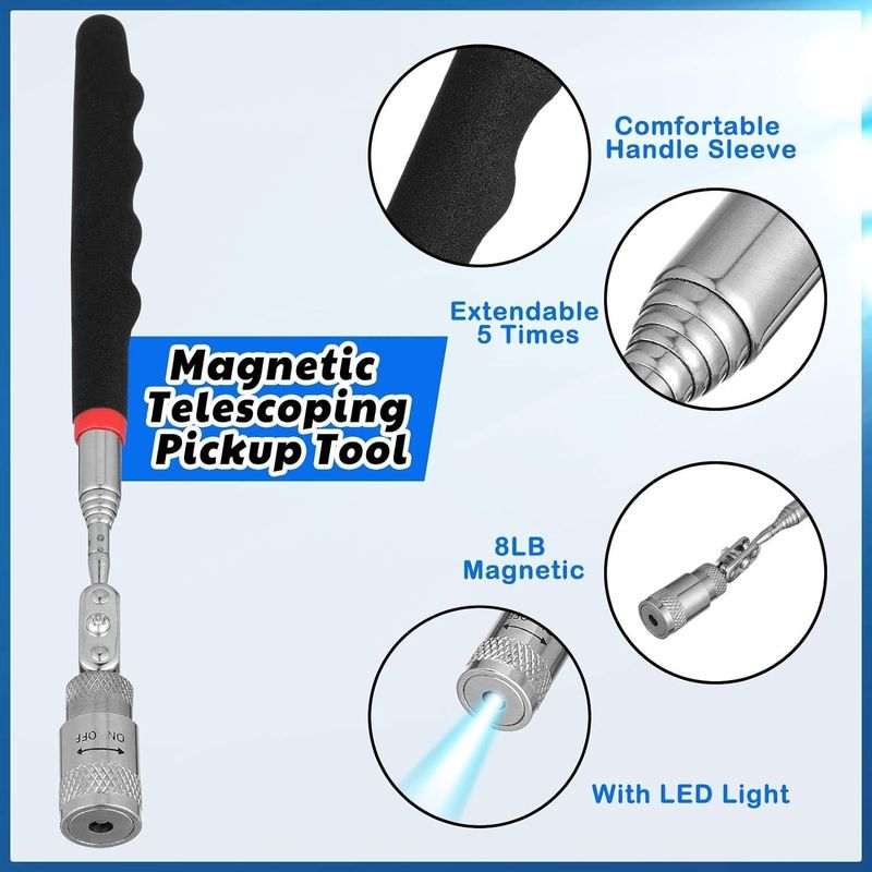 Flexible Inspection Tool with LED Light for Car Repair Magnetic Pick up Tool