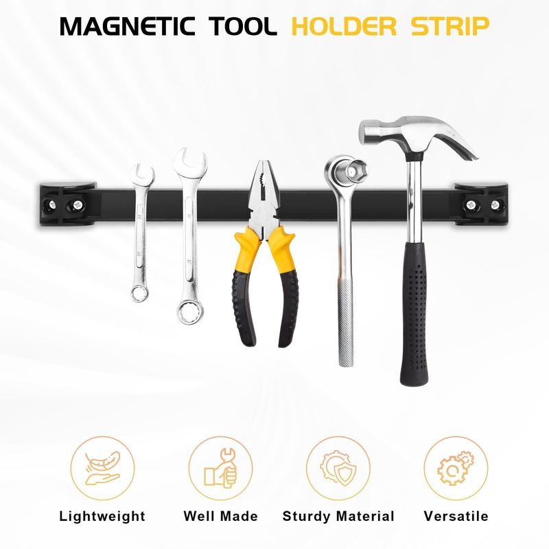                   Magnetic Tool Holder Strip Heavy Duty Tool Organizer for Garage Tool Organization             