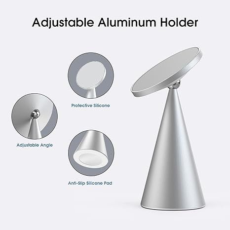 Magnetic Phone Stand Compatible with iPhone 13&iPhone 12, Mini, Pro and Pro Max, Adjustable Aluminum Holder