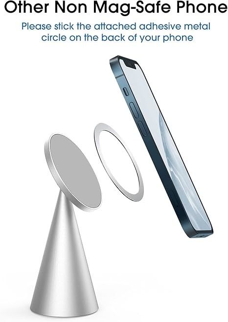 Magnetic Phone Stand Compatible with iPhone 13&iPhone 12, Mini, Pro and Pro Max, Adjustable Aluminum Holder
