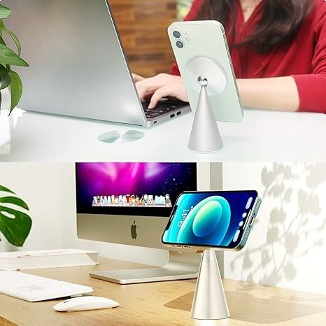 Magnetic Phone Stand Compatible with iPhone 13&iPhone 12, Mini, Pro and Pro Max, Adjustable Aluminum Holder
