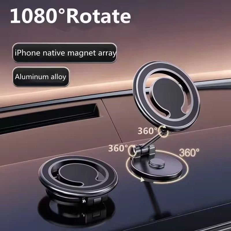 1080 Magnetic Car Phone Holder Magnet Car Bracket Mount Cell Smartphone Support in Car For iPhone 15 14 13 12 11 Samsung