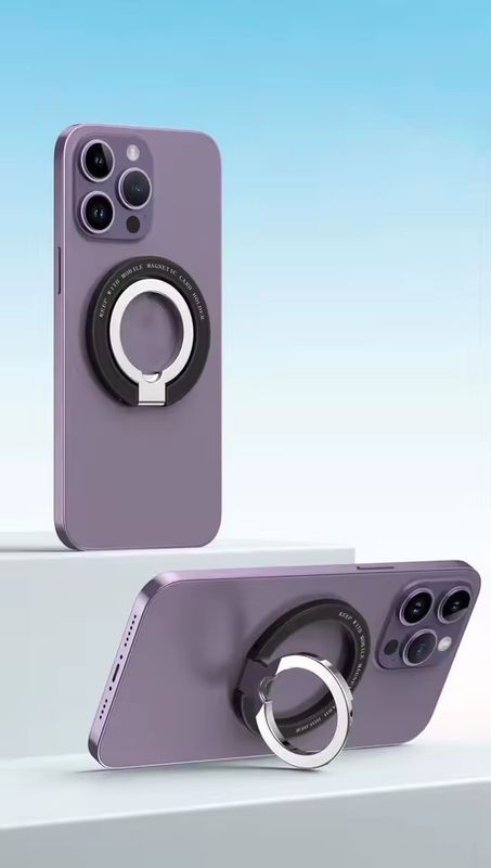 Magnetic Cell Phone Ring Holder Compatible with iPhone 12 13 14 Series MagSafe Removable Cell Phone Grip Kickstand