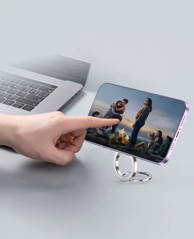 Magnetic Cell Phone Ring Holder Compatible with iPhone 12 13 14 Series MagSafe Removable Cell Phone Grip Kickstand