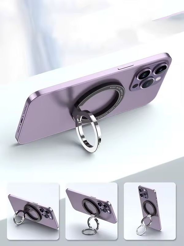 Magnetic Cell Phone Ring Holder Compatible with iPhone 12 13 14 Series MagSafe Removable Cell Phone Grip Kickstand